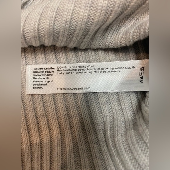 EILEEN FISHER MERINO WOOL TURTLENECK SWEATER VEST SLEEVELESS WOMENS GRAY SZ MED - Picture 9 of 12